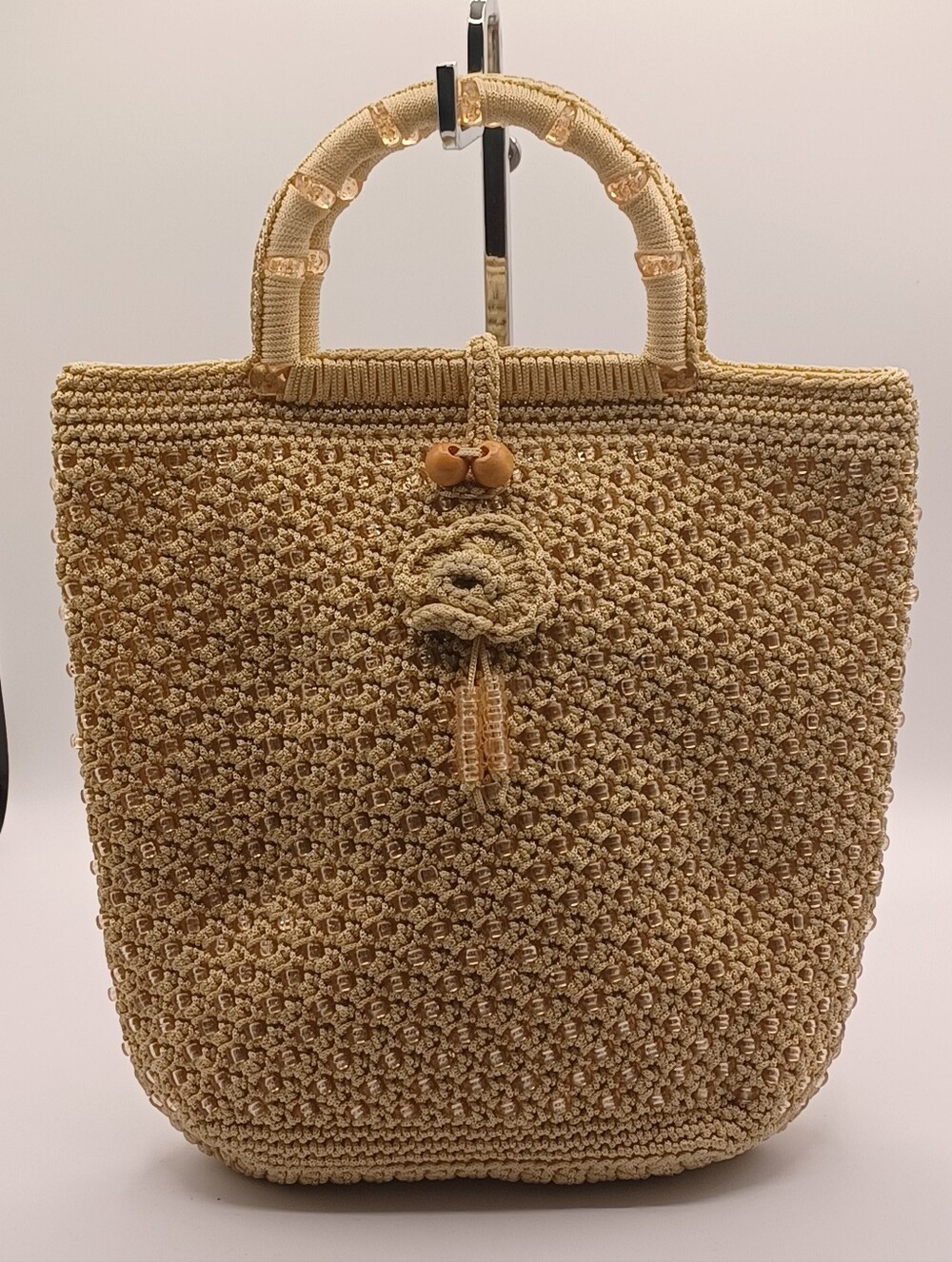 Crochet Bag With Beading - No Brand